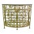 Vintage Maitland-Smith Hollywood Regency Silver Leaf Wine Rack Console Table - 30 Wells, Demi-Lune Design, Attributed For Sale