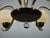 Italian Brass Chandelier with Opaline Glass Shades, 1950s For Sale - Image 9 of 17
