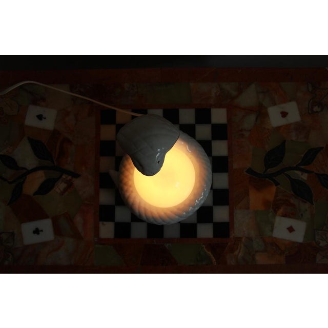 Ceramic and Murano Glass Snake Lamp from Avorin, Italy, 1970s For Sale - Image 9 of 14