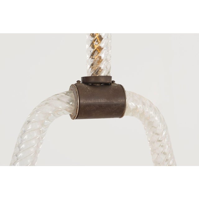 1950s Attributed Barovier & Toso Chandelier, Italy For Sale - Image 10 of 12