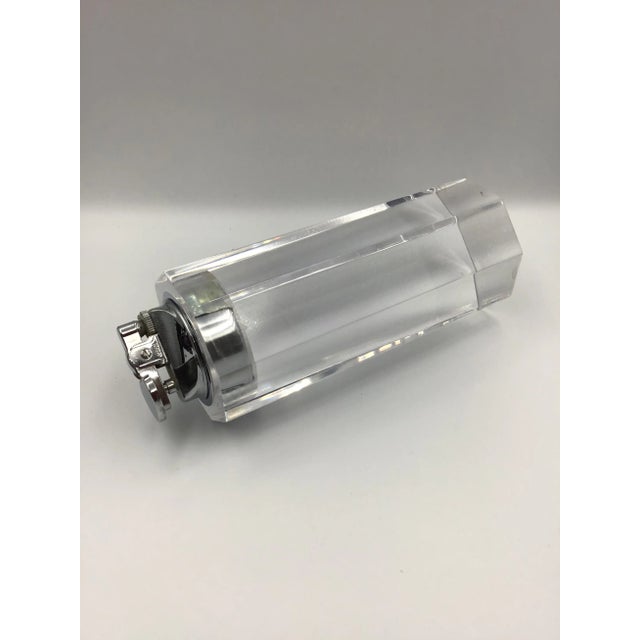 Vintage Lucite Astrolite Octagon Shape Table Lighter For Sale In New York - Image 6 of 8