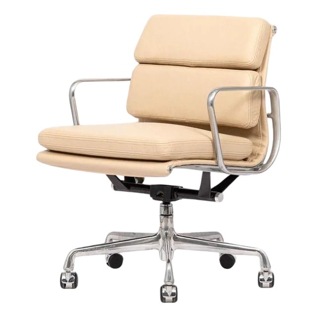 Eames for Herman Miller Tan Leather Desk Chair 2000s For Sale