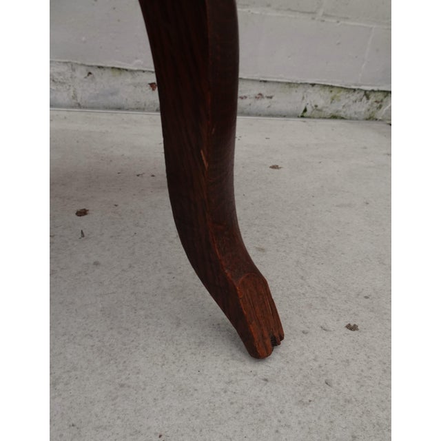 Wood Antique Art Nouveau Swivel Chair in Oak, 1890s For Sale - Image 7 of 17