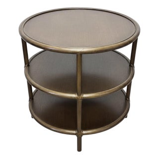 Contemporary Clean Line Side Table Attributed to Mcguire For Sale