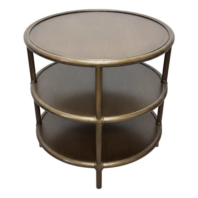 Contemporary Clean Line Side Table Attributed to Mcguire For Sale