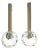 Pair of Contemporary Faceted Crystal Ball Candlesticks, 3.375 Inches For Sale