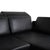 Leather Chrome Corner Sofa in Black with Manual Function by Brühl Moule For Sale - Image 10 of 18