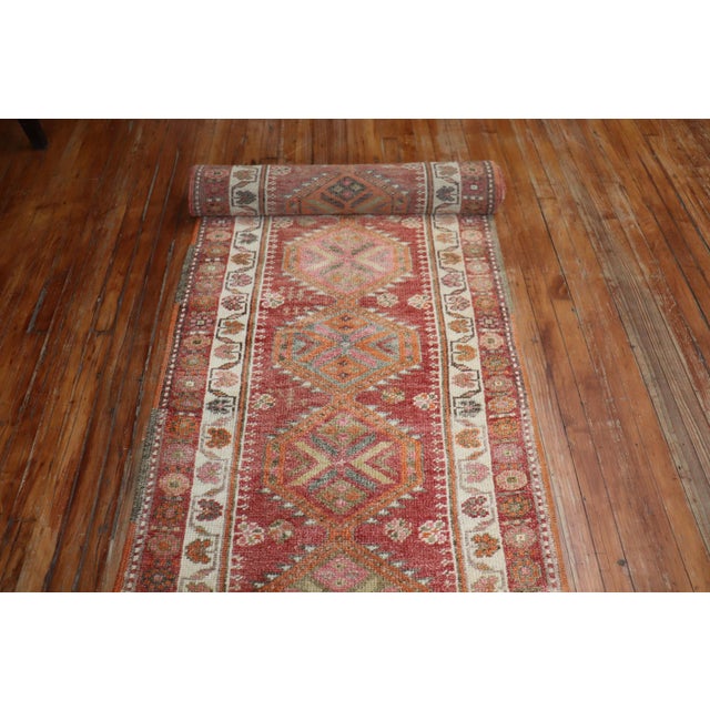 Mid 20th Century Rare Turkish Long Runner rug no.j2129 For Sale - Image 5 of 10