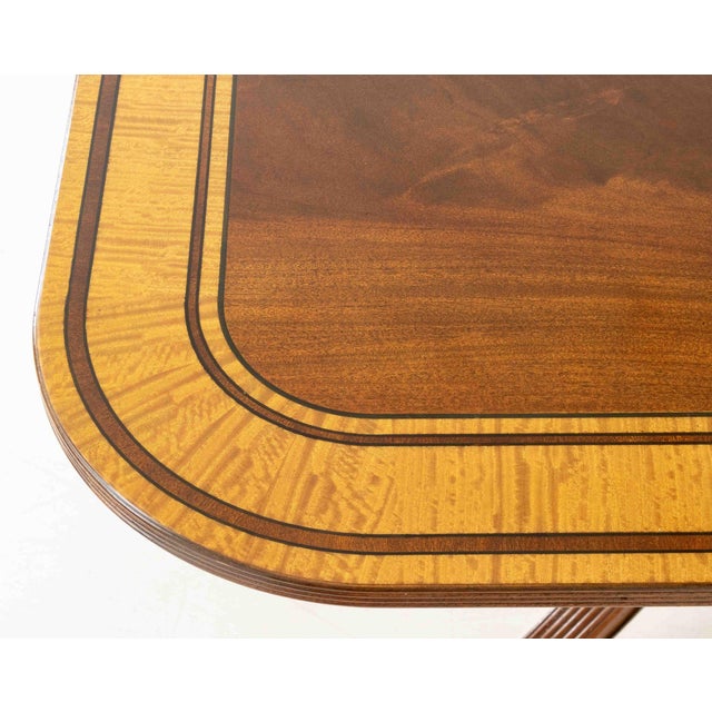 Late 20th Century Baker Furniture Double Pedestal Dining Table For Sale - Image 5 of 11