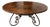 Large 71” Hand-Hammered Copper Top Dining Table With Wrought Iron Scroll Base For Sale