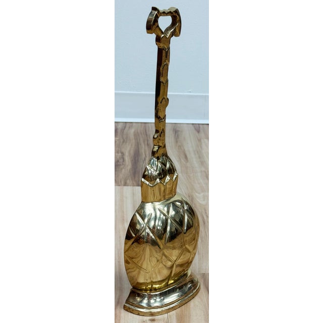 Oversize Vintage Brass Pineapple Doorstop For Sale - Image 4 of 7
