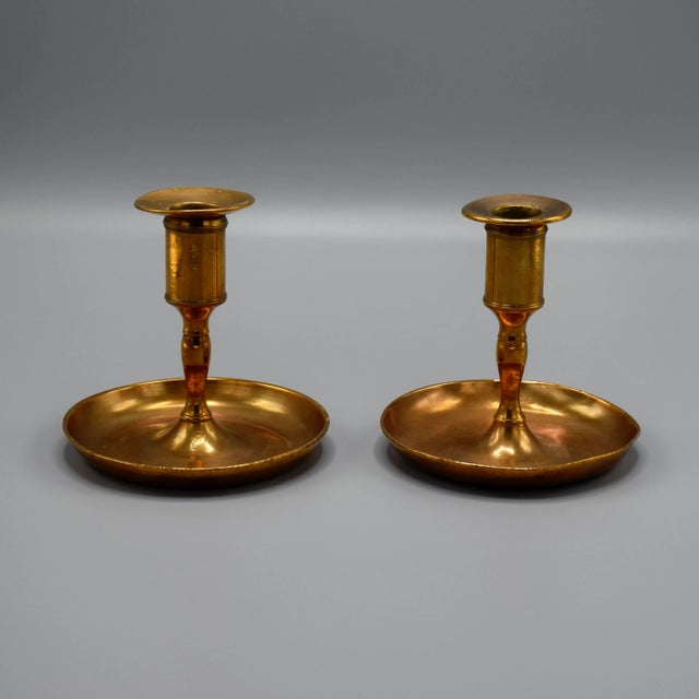 Swedish Candleholders in Brass, 1800s, Set of 2 For Sale - Image 6 of 6
