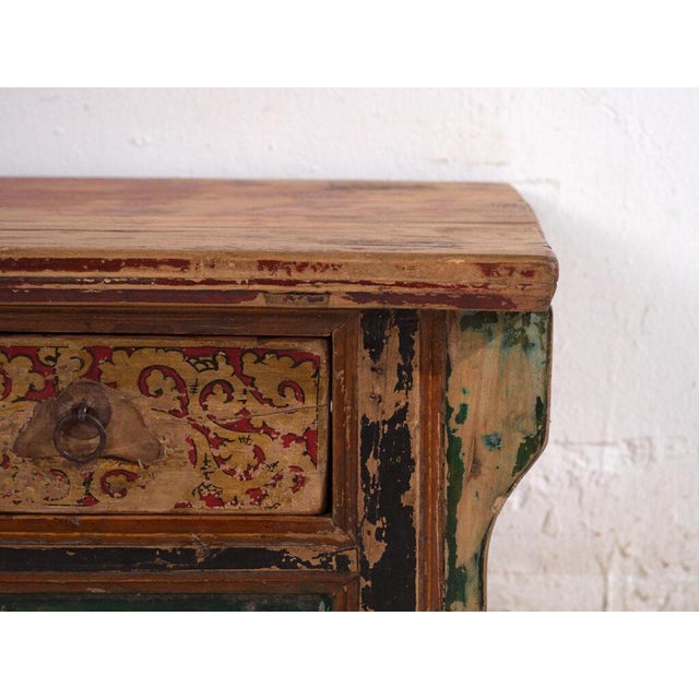 Polychrome Shanxi Kang Table For Sale - Image 9 of 13