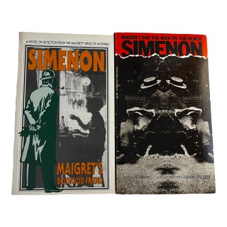 Vintage Georges Simenon Book Set/2 For Sale