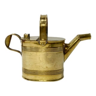 Antique English Brass Watering Can For Sale