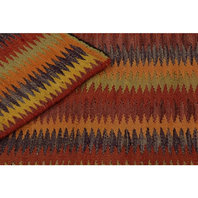 Textile 1950s Vintage Persian Kilim Rug in Colorful Stripes by Rug & Kilim For Sale - Image 7 of 7