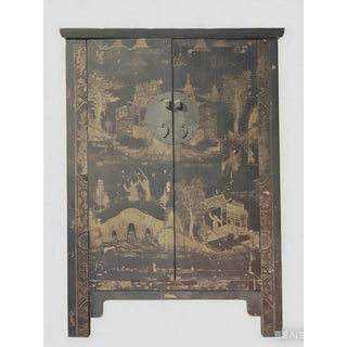 Chinese Chinoiserie-Style Landscape Cabinet For Sale