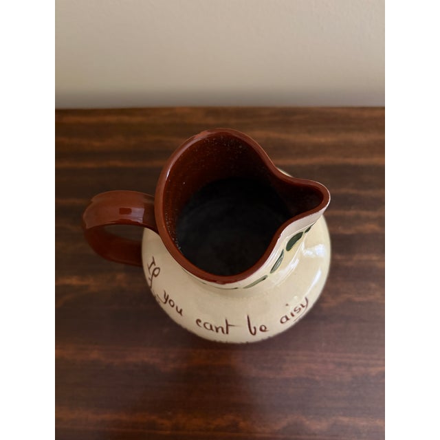 Late 19th Century English Torquay Motto Pitcher With Sailboats, Devon Earthenware Pottery For Sale - Image 9 of 10
