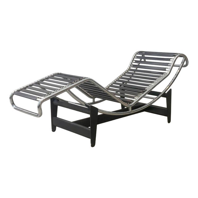 LC4 Chaise Longue with Ponyfell Le Corbusier, Pierre Jeanneret and Charlotte Perriand by Pierre Jeanneret for Cassina, 1960s For Sale