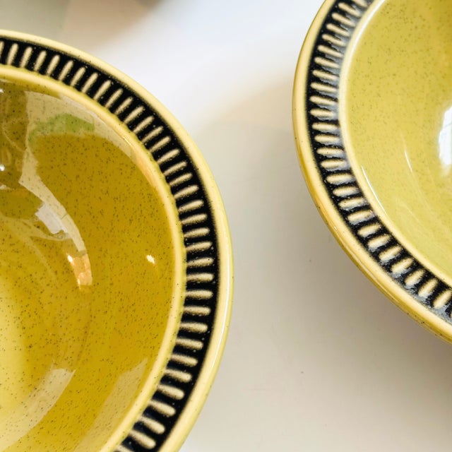 Olive Mid Century Olive Green Stoneware Bowls - Set of 5 For Sale - Image 8 of 12
