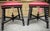 Antique Ebonized Twisted Legs Stools with Burgundy Studded Leather Seats, 1890s, Set of 2 For Sale - Image 16 of 16
