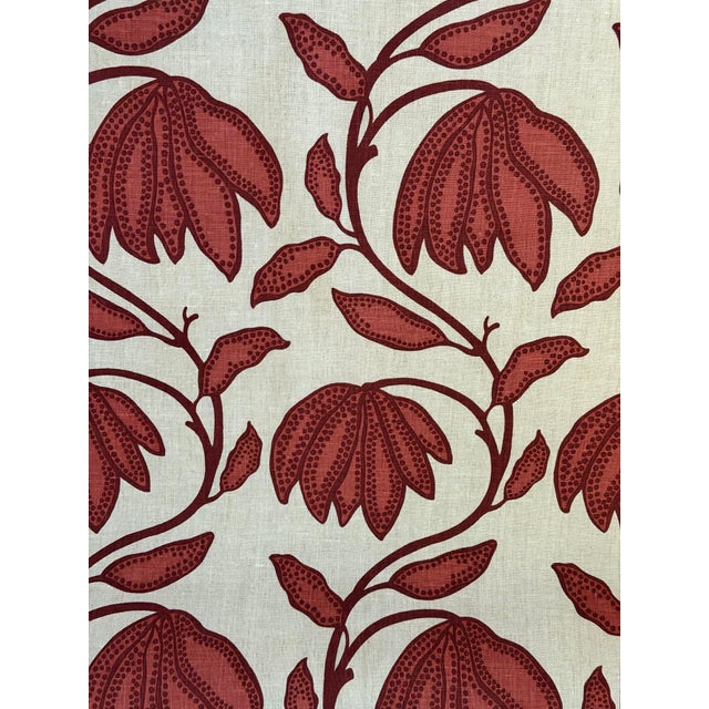 Desert Flower Sunbaked F912010 By Thibaut Fabric 4 1/2 yards hand printed linen Pattern # F912010 Pattern DESERT FLOWER...