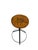 Brown Vintage Industrial Stool With Solid Wood Round Seat and Metal Tripod Base For Sale - Image 8 of 10