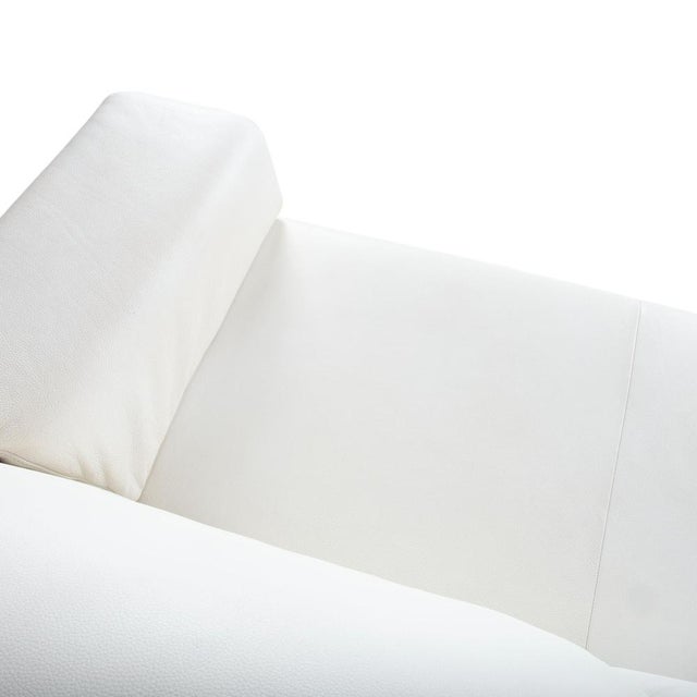 Animal Skin 4000 Two-Seater Leather Sofa in Cream White from Rolf Benz, Set of 2 For Sale - Image 7 of 15