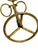 Vintage Italian Gold Tole Freestanding Towel Ring Stand For Sale - Image 10 of 11