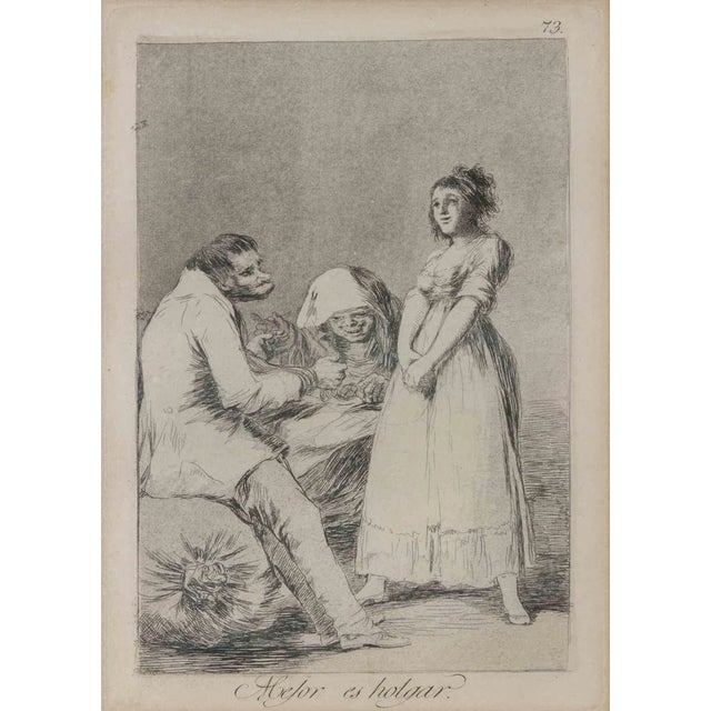 Francisco Goya, Mejor ed Holgar, Etching, 1855 For Sale