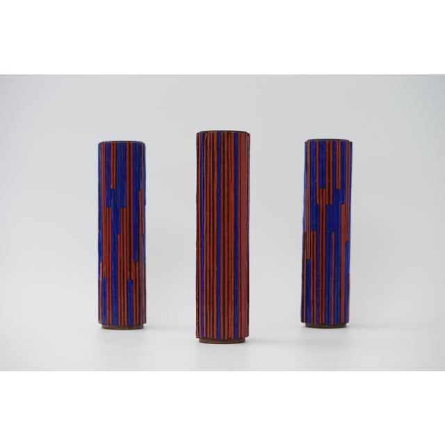 Mid-Century Modern Mosaic Pottery Vases from Ritter, 1960s, Set of 3 For Sale - Image 4 of 14