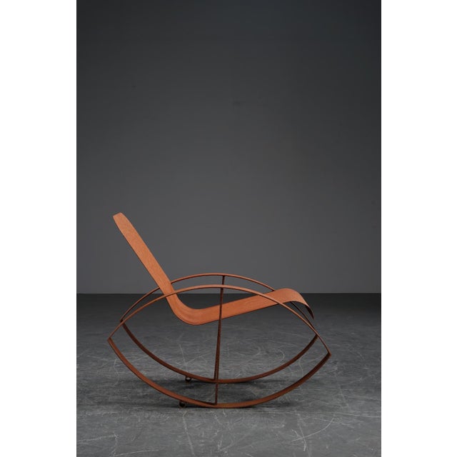 Vintage Metal Rocking Chair For Sale - Image 3 of 18