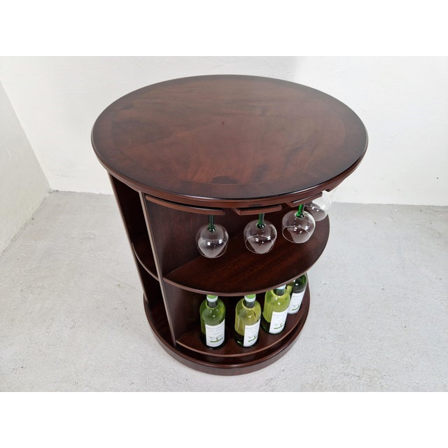 Wood Rotating Dry Bar in Mahogany, England, 1980s For Sale - Image 7 of 14