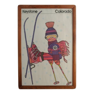 Vintage 1970's Gene Hoffman Ski Poster Keystone Colorado For Sale