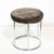 Metal Midcentury Chrome and Smoked Bronze Gauffraged Velvet Stool by Arthur Umanoff For Sale - Image 7 of 10