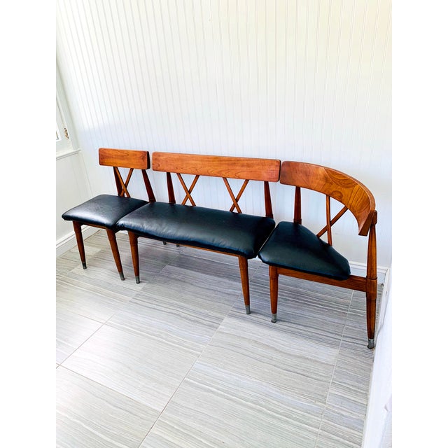 Mid Century Dining Bench Corner Banquette Chairs 3 Pieces Chairish