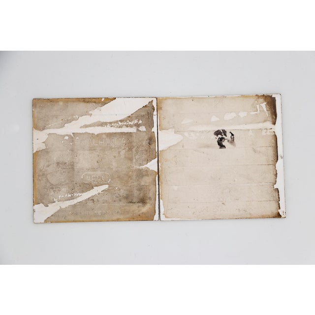 1950s Set of Two Small Bold Geometric Tiles, Portuguese For Sale - Image 9 of 11