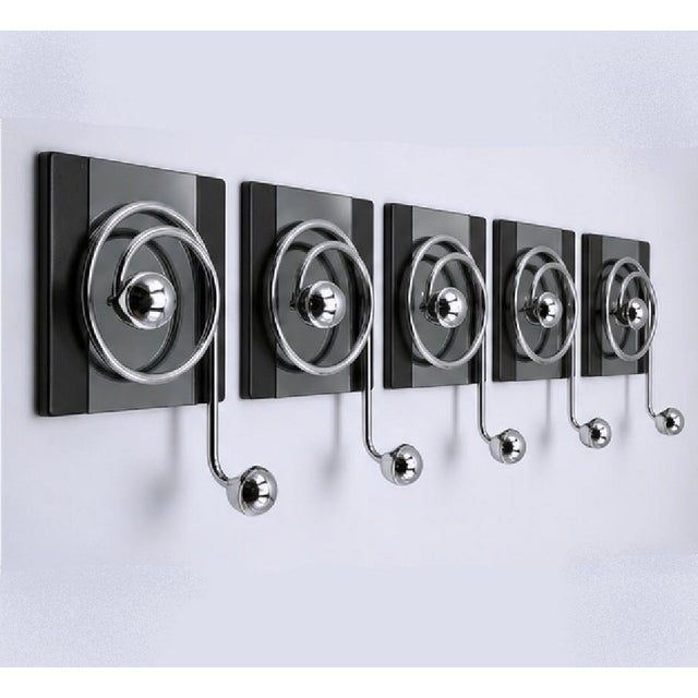 Italian Space Age Wall Coat Hooks, 1970s, Set of 5 For Sale - Image 16 of 16