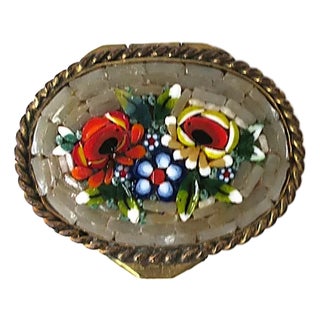 Italian Pill Box Micro Mosaic Millefiori For Sale