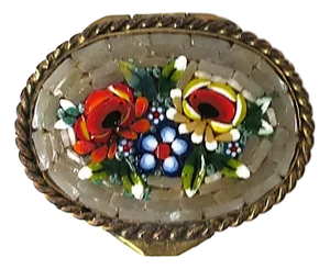 Italian Pill Box Micro Mosaic Millefiori