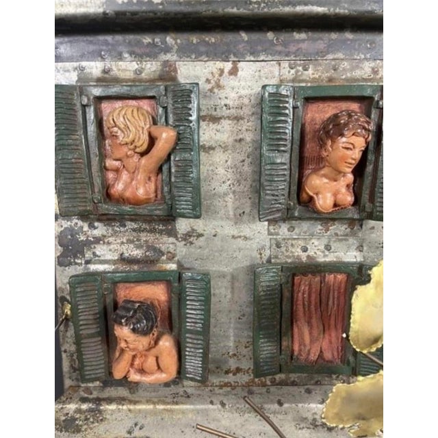 Metal 1970s Curtis Jere Style Brothel Metal Sculpture For Sale - Image 7 of 9