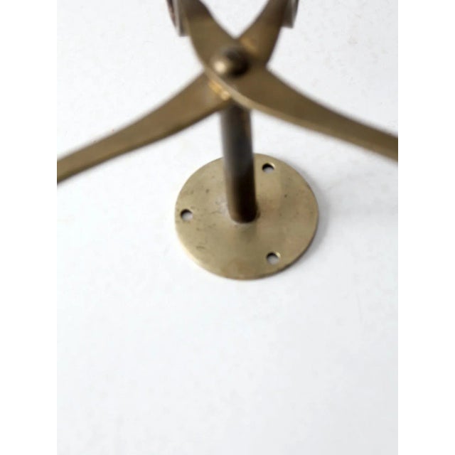 Brass Antique Brass Wall Mount Ice Block Tongs For Sale - Image 8 of 13