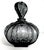 Art Deco Lalique (France) - Exquisite Smoke Gray (Rarest Color!) Clear and Frosted "Mirabel" Perfume Bottle, Retired. For Sale - Image 3 of 6