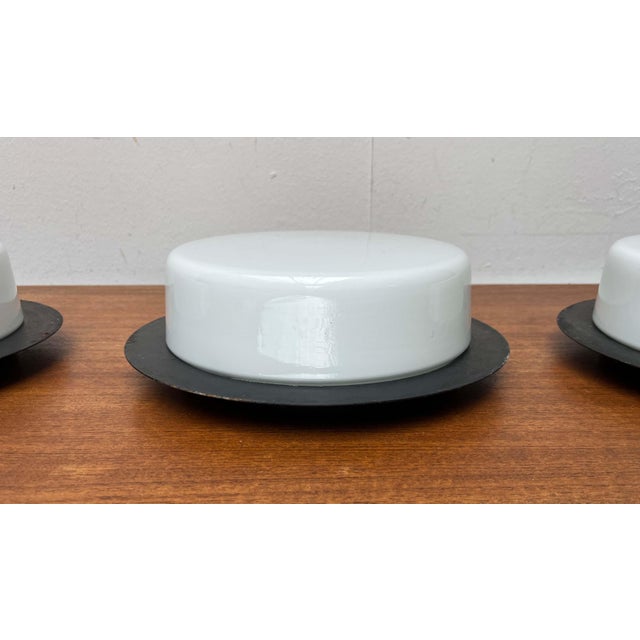 Mid-Century Modern GDR Minimalist Ceiling Lamps, 1960s, Set of 3 For Sale - Image 18 of 18