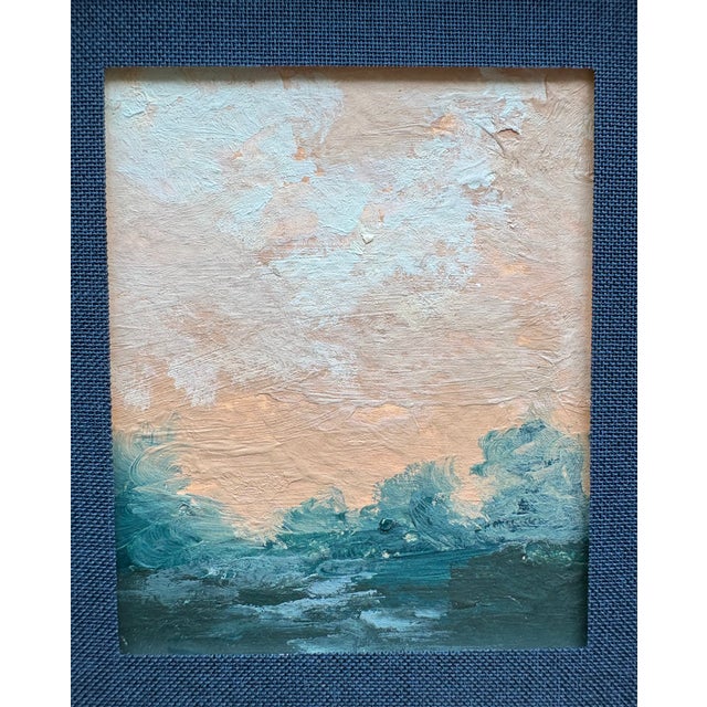 Green Contemporary Wellon Bridgers Abstract Landscape Mini, Framed For Sale - Image 8 of 9