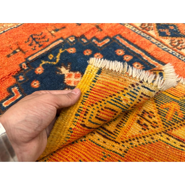 Antique Fachralo Kazak Hand-Knotted Wool Rug - 3'2" X 2'10" For Sale - Image 10 of 10