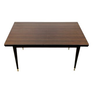Modern Extendable Dining Table in Macassar Ebony, 1950s, 1940s For Sale