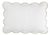 Chairish x Kassatex Quilted Scallop Standard Sham, White/Taupe For Sale