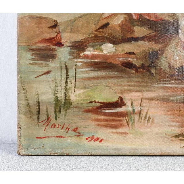 Giovane Coppia, Couple, 1900, Oil on Canvas For Sale - Image 3 of 6