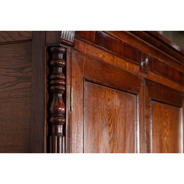 Large 19th Century English Georgian Oak Housekeepers Cupboard, 1820 For Sale - Image 15 of 18